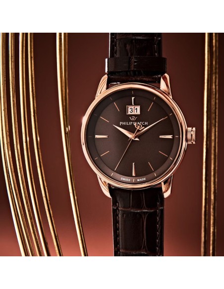 Philip Watch Orologio da Polso da Uomo Anniversary Quadrante Marrone Brown Dial R8251150012