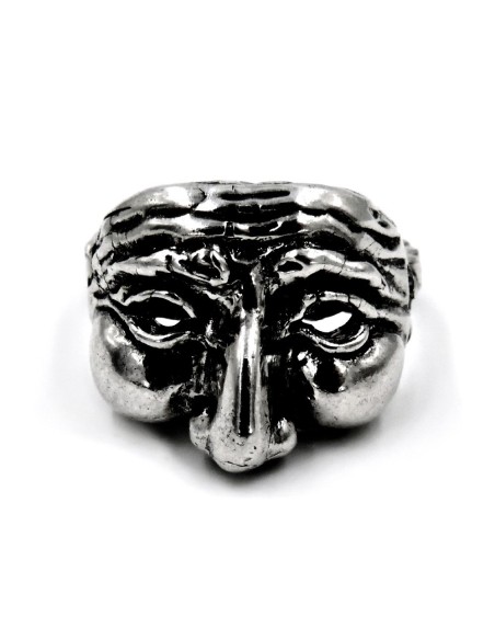 925 sterling Silver Pulcinella Mask Ring 