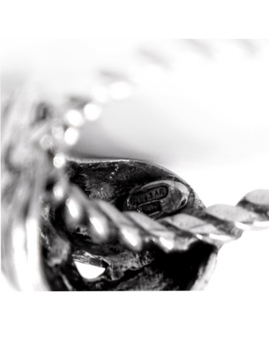 Pulcinella-Maskenring aus 925er Sterlingsilber