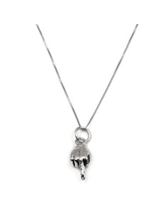Sterling Silver Fuck You Necklace
