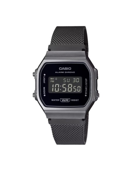 Casio Orologio da Polso Digitale Unisex Vintage Collection Nero Maglia Milano A168WEMB-1BEF