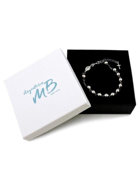 Bracciale Rosario in Argento 925 con Sfere Grandi