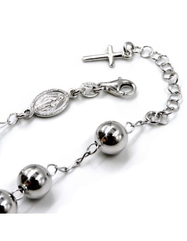 Bracciale Rosario in Argento 925 con Sfere Grandi