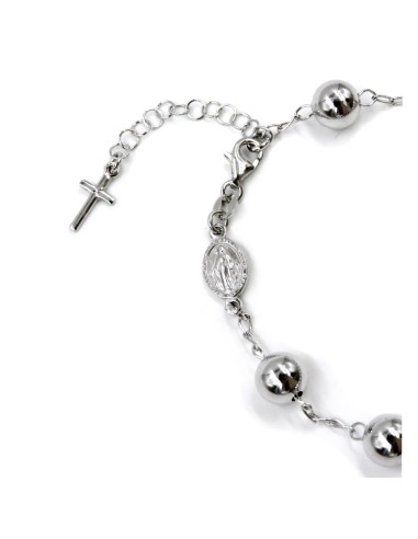 Bracciale Rosario in Argento 925 con Sfere Grandi
