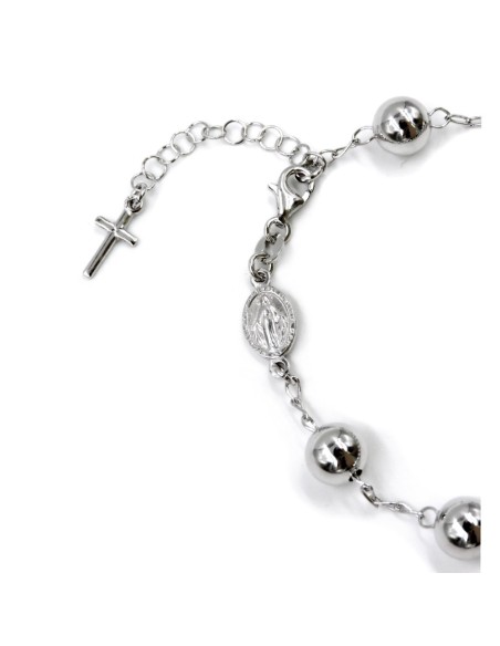 Bracciale Rosario in Argento 925 con Sfere Grandi