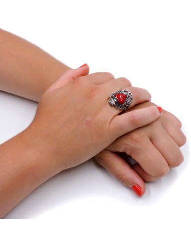 Herz-Jesu-Ring mit barocker Stickerei aus...