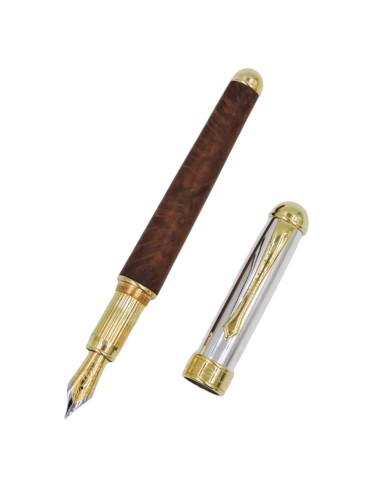 Perseus Briar Wood and Sterling Silver Fountain...