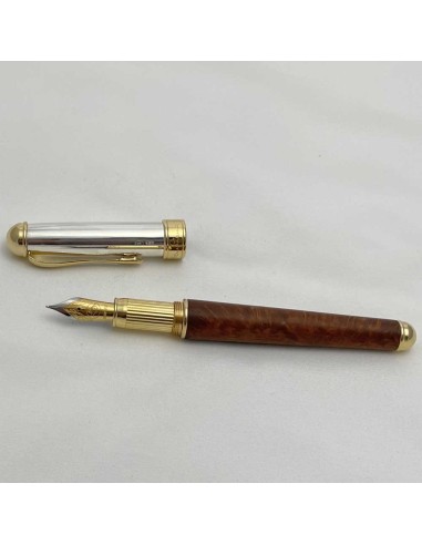 Perseus Briar Wood and Sterling Silver Fountain...