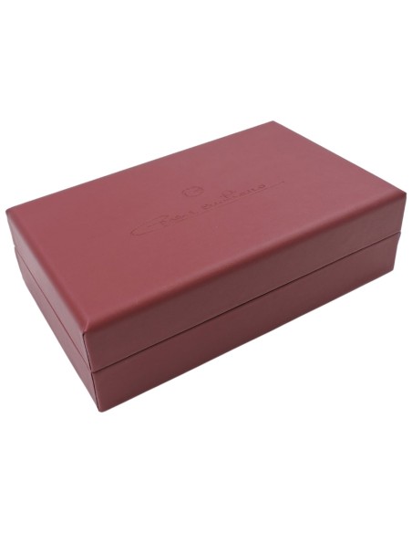 Red Pearl Veined Resin and Sterling Silver Fountain Pen 