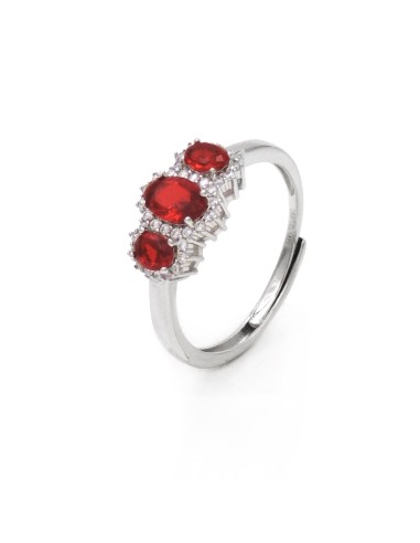 925er Sterlingsilber Trilogie Ring mit großen...