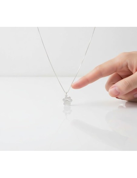 Personalisierbare Hundepfoten-Halskette aus 925er Sterlingsilber
