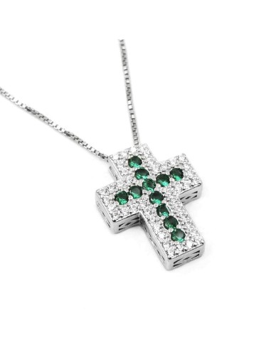 Sterlingsilber Halskette mit Kreuzanhänger mit...