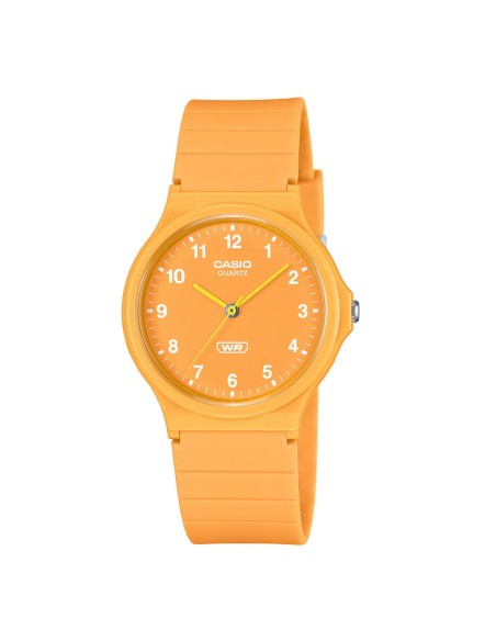 Casio Orologio da Polso Analogico Timeless Collection Cassa e Cinturino in Resina Arancio MQ-24B-9BEF