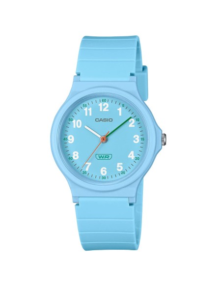 Casio Analog Wristwatch Timeless Collection Blue Resin Case and Strap LQ-24B-2BEF