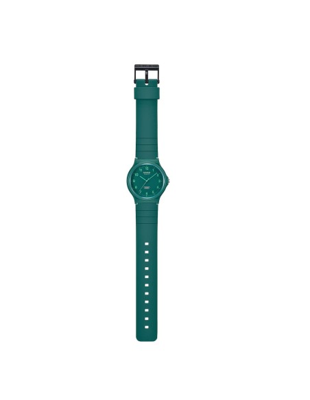 Casio Analoge Armbanduhr Timeless Collection, Gehäuse und Armband aus grünem Resin MQ-24B-3BEF