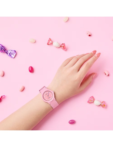 Casio Orologio da Polso Analogico Timeless Collection Cassa e Cinturino in Resina Rosa LQ-24B-4BEF