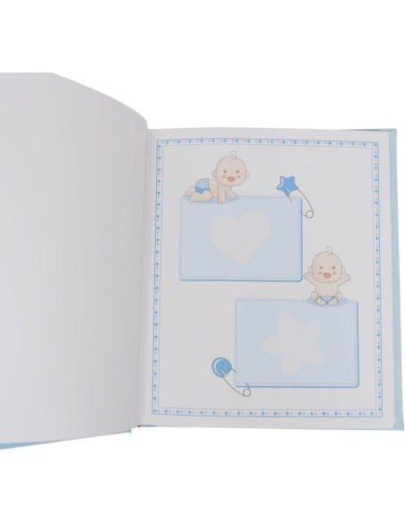 Customizable Light Blue Bear Photo Album for Baby Boys