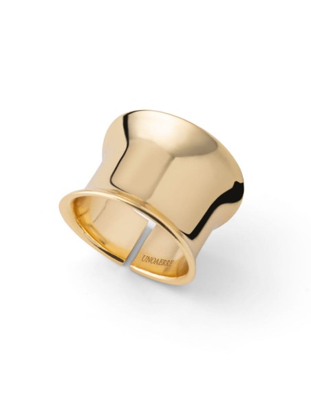 Unoaerre Dinamica Large Shiny Gold Band Ring 2643