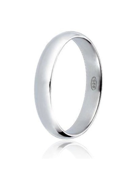 Anello Fedina in Argento 925 Rodiato Incisione Personalizzata