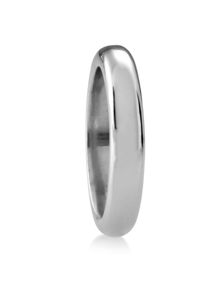Anello Fedina in Argento 925 Rodiato Incisione Personalizzata