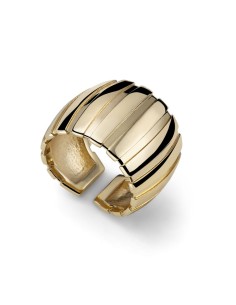 Anello Fascia Lucida Dorata Lavorazione Scanalata 2720...