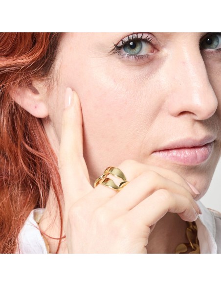 Anello Maglia Marina Dorato 2641 Unoaerre