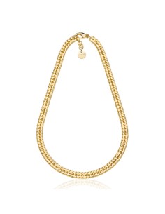 Golden Thick Curb Necklace 2371 Unoaerre