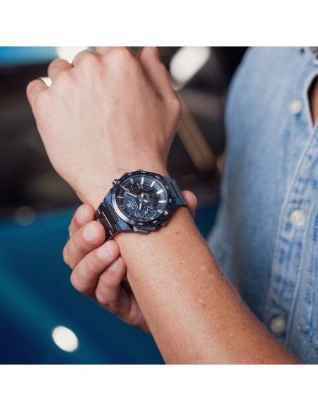 Casio Edifice Orologio da polso Cronografo da Uomo Quadrante Blu ECB-2200CB-2AEF