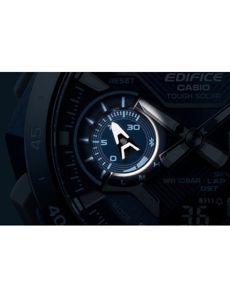 Casio Edifice Herren Chronographen Armbanduhr mit Blauem Zifferblatt ECB-2200CB-2AEF