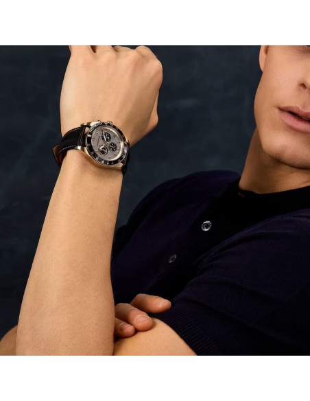 Philip Watch Caribe Sport Men’s Watch – Black Bezel, Grey Meteorite Dial R8271607003