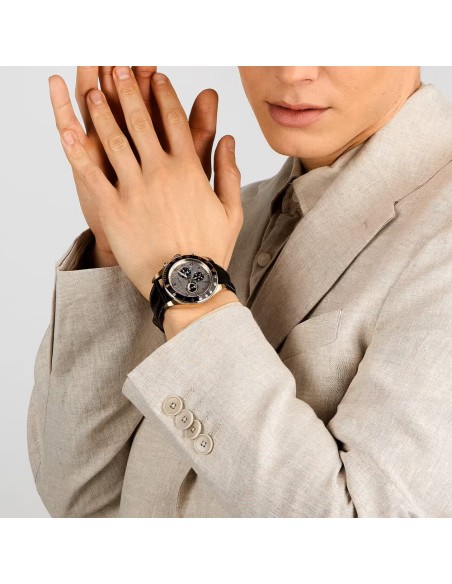 Philip Watch Orologio da Polso da Uomo Caribe Sport Ghiera Nera e Quadrante Grigio Meteorite R8271607003
