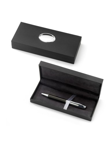 Glänzend Schwarzer Carbon-Kugelschreiber mit...