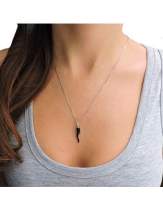 Collana con Ciondolo Corno Portafortuna in Argento... 2