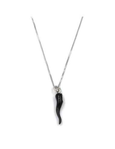 Collana con Ciondolo Corno Portafortuna in...