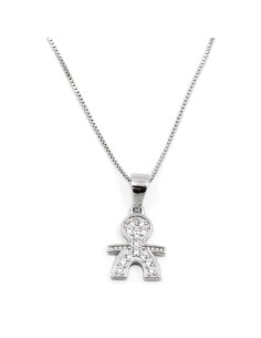 925 Sterling Silver Necklace with Baby Boy Pendant 