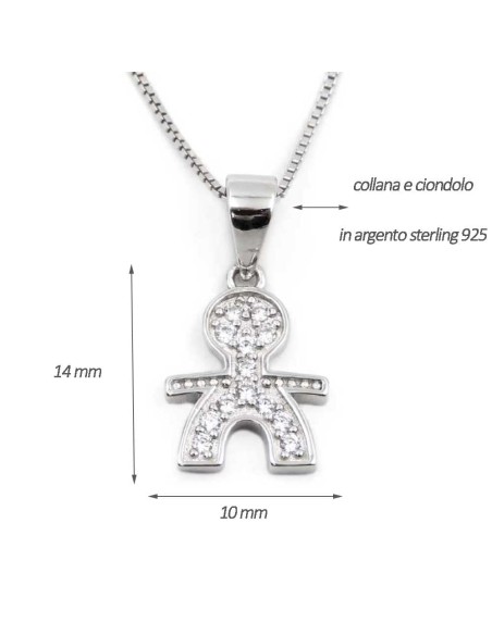 Bracciale Catena Donna in Argento 925 Rodiato con Ciondolo Doppio Cuore