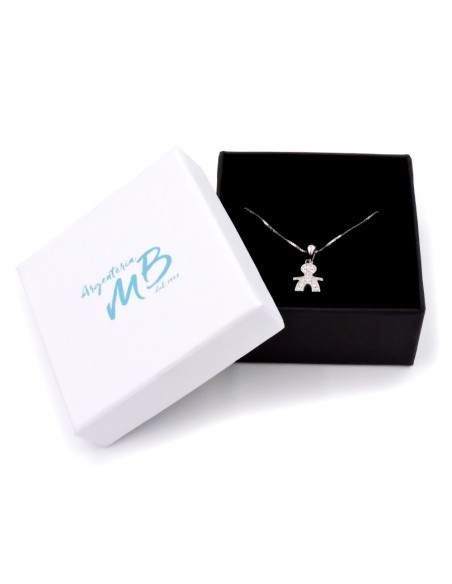 925 Sterling Silver Necklace with Baby Boy Pendant 
