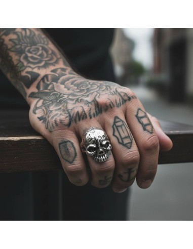 Anello Teschio in Argento  