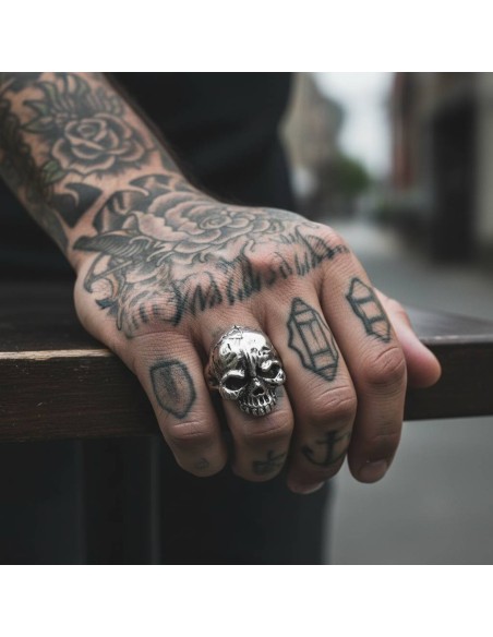 Anello Teschio in Argento  
