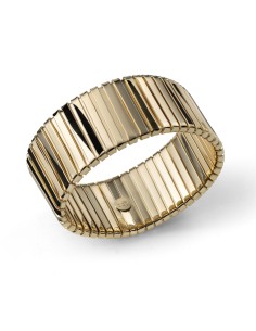 Bracciale Fascia Alta Lucida Dorata Lavorazione Scanalata...