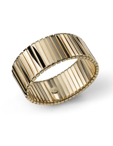 Bracciale Fascia Alta Lucida Dorata Lavorazione...