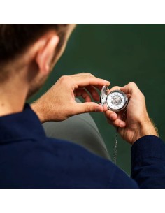 Lucien Rochat Men’s Automatic Pocket Watch – White Dial... 2