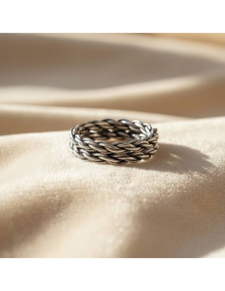 Anello Corda in Argento 925