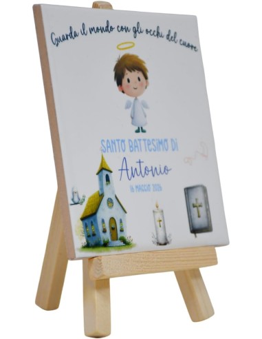 Taufgeschenk Personalisierte Keramikfliese mit...