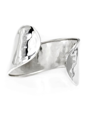Gehämmertes Wellenarmband aus 925er Sterlingsilber