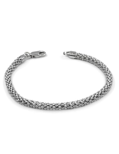 Popcorn-Armband aus 925er Sterlingsilber