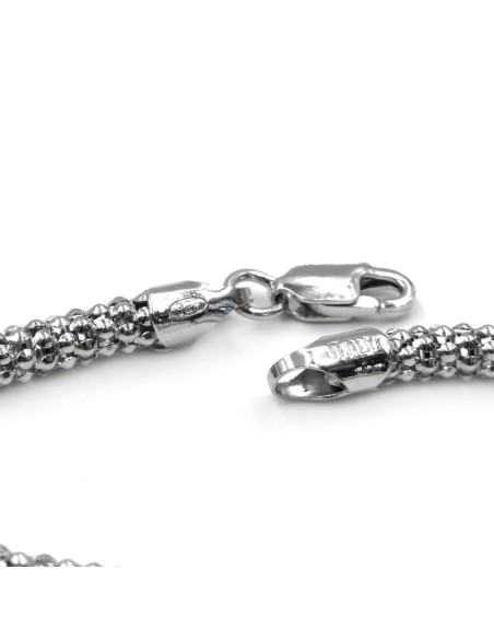 Sterling Silver Pop Corn Bracelet 