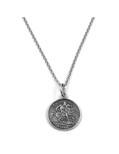 Collana con Ciondolo Moneta Sterlina One Pound...
