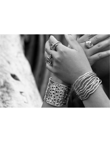 Bracciale Linee Ondulate in Argento 925 