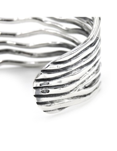 Bracciale Linee Ondulate in Argento 925 